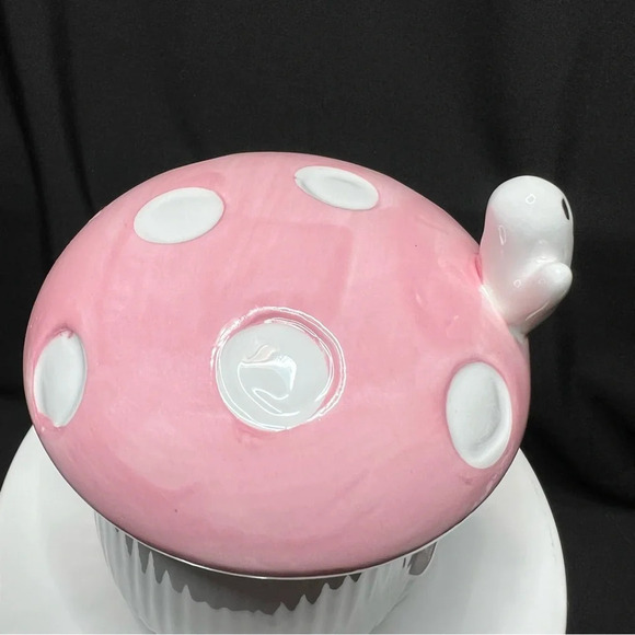 Cobwebs & Cauldrons Halloween Pink Polka Dot Mushroom Ghost Home Coffee Mug - Picture 11 of 12